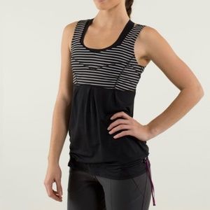 Lululemon Tame Me Tank- Parallel Stripe Black Whit